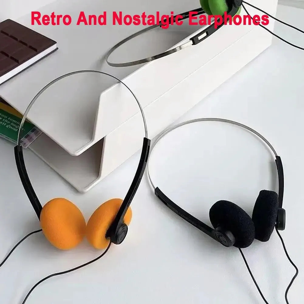 Retro 3.5mm Wired Earphones with Memory Foam Pads