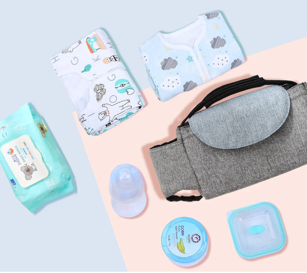 Insulated Diaper Bag with Thermal Bottle Pouch