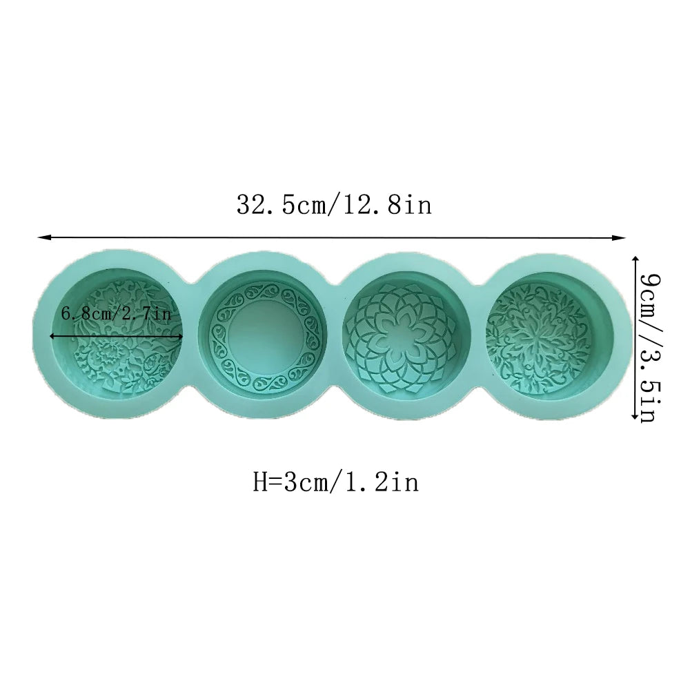 Floral Silicone Soap Mold Set for DIY Crafting