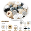 Silicone Focal Beads Set with Flower & Leaf Shapes for Jewelry Making