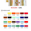 A set of 24 colors of Chinese painting pigments in small tubes, displayed with a color chart.