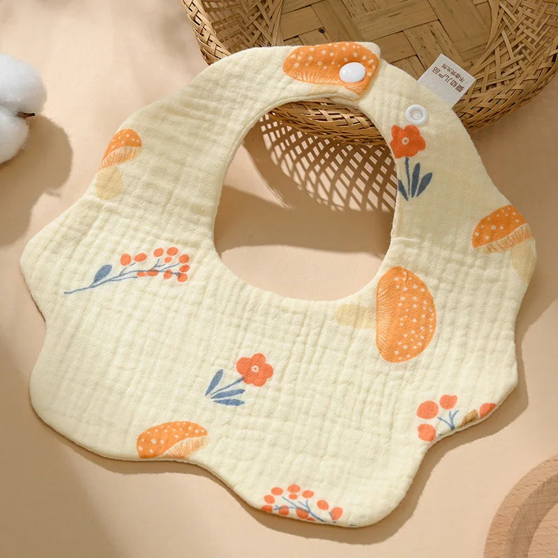 6-Layer Cotton Gauze Baby Bibs (3-Pack)