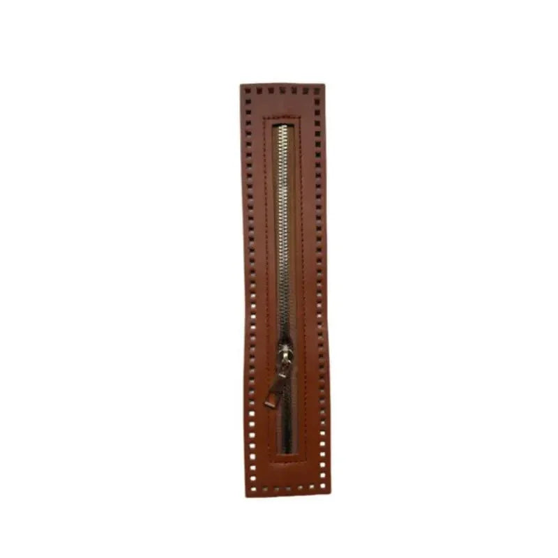 27cm Leather Zipper with Solid Hardware for Bags & Crafts