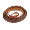 A roll of vintage faux leather cords used for DIY jewelry making.