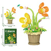 Building Block Flower Pot Set – Roses, Sunflowers & Carnations