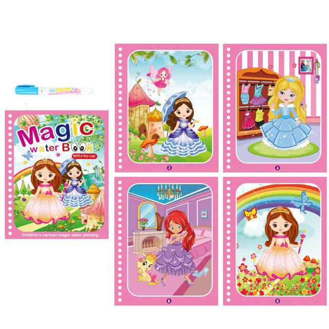 Reusable Water Coloring Book for Kids – Magic Drawing Pad