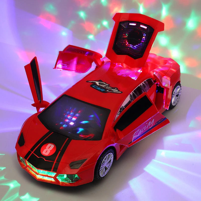 360° Spinning Stunt Racing Car with LED Lights & Music