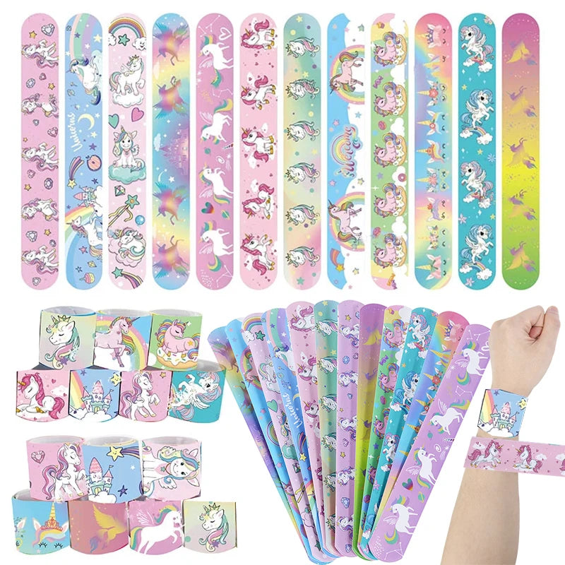 Unicorn Party Activity Kit with Bracelets, Rings, Tattoos, Stickers, and Puzzle