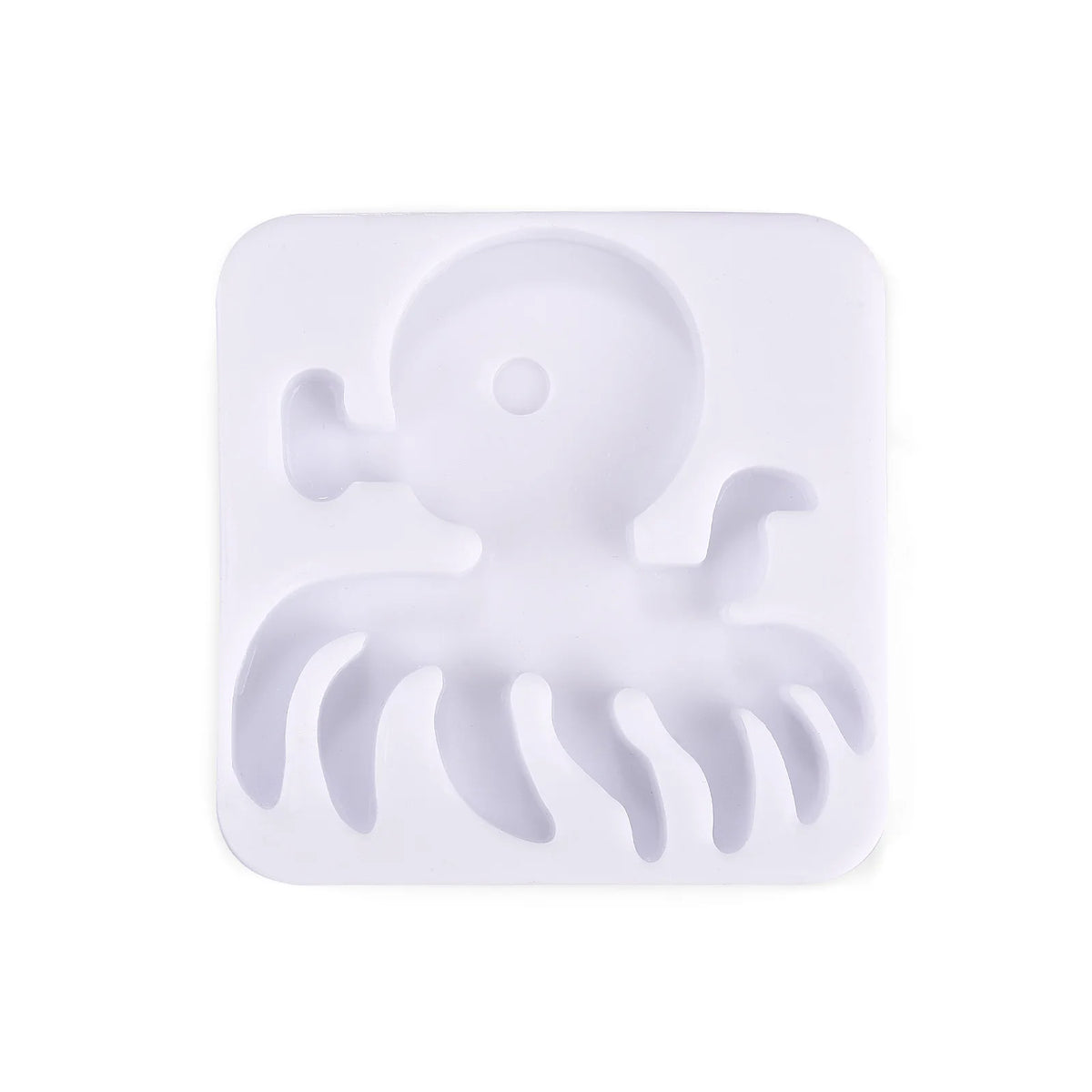 White silicone mold shaped like a sea creature for DIY craft kits