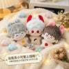 A collection of cute anime plush keychains featuring various characters with soft textures and colorful details.