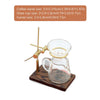 A miniature hand-brewed coffee stand set for dollhouse featuring a glass cup, funnel, and stand.