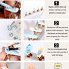 Instructions for applying vintage angel and saint nail art stickers with cherubs and crosses onto nails.