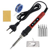 Precision soldering iron kit including iron, cable, and soldering tips with a digital display.