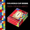 A box of FIFA World Cup 2026 football trading cards, packaged as a 1 box equal to 10 pack of 40 pieces.
