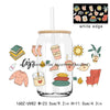 16oz UV DTF Cup Wrap Sticker for Libbey Glass Cans