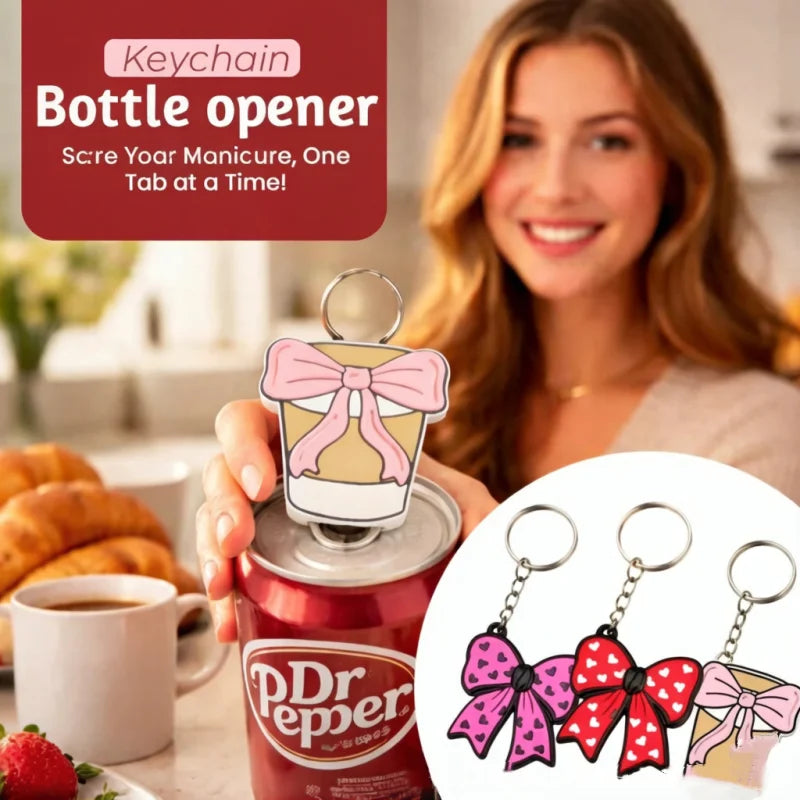 Elegant Bow Keychain Bottle Opener