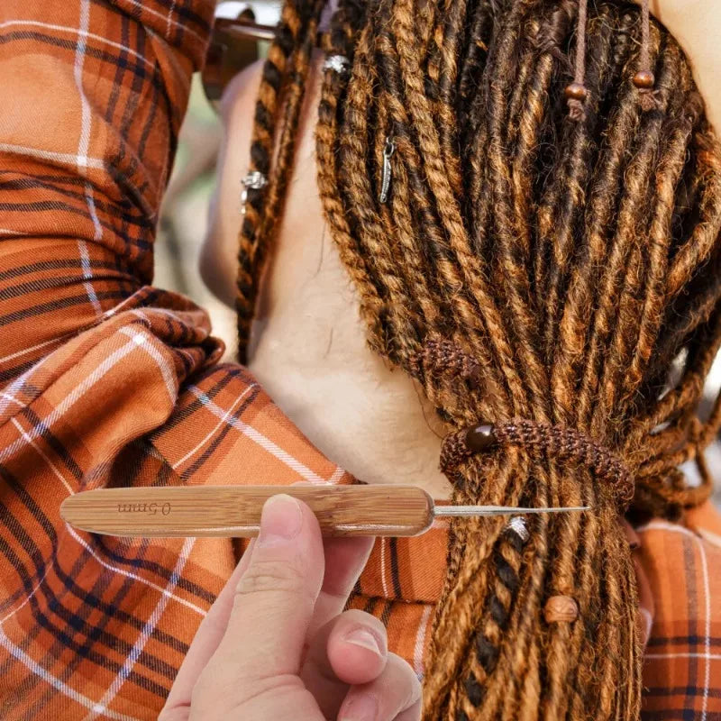 Dreadlock Crochet Hook Set with Bamboo Handles