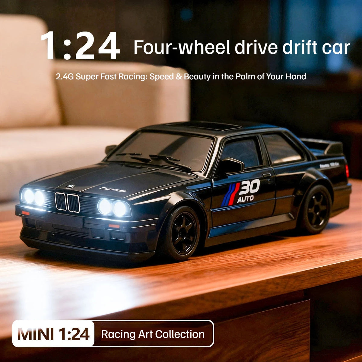 M3 GT500 1/24 RC Drift Car 4WD 2.4G High-Speed Remote Control Car