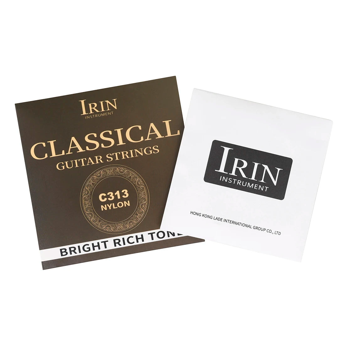 Packaging for IRIN Classical Guitar Strings clear nylon and silver-plated copper wound set