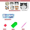 DIY Animal Diamond Painting Coaster Set with Wooden Base
