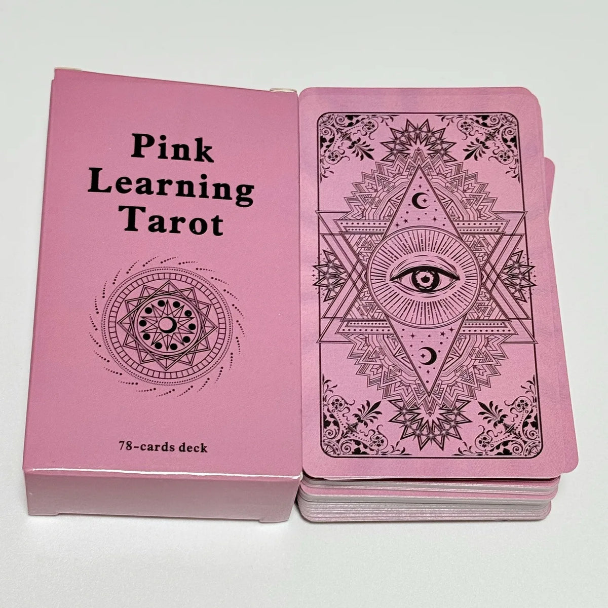 Pink Rider-Waite Tarot Cards – 78-Card English Deck with Keywords
