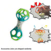 Easy-Grasp Baby Rattle Toy with Soft Teething Edges