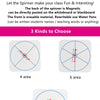 A set of magnetic teaching boards with spinners, featuring 4 and 6 areas for writing or teaching.