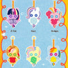 A collection of seven My Little Pony Night Series plush pendants in various styles and colors.