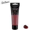 A tube of premium acrylic color paint in burnt umber shade N-019