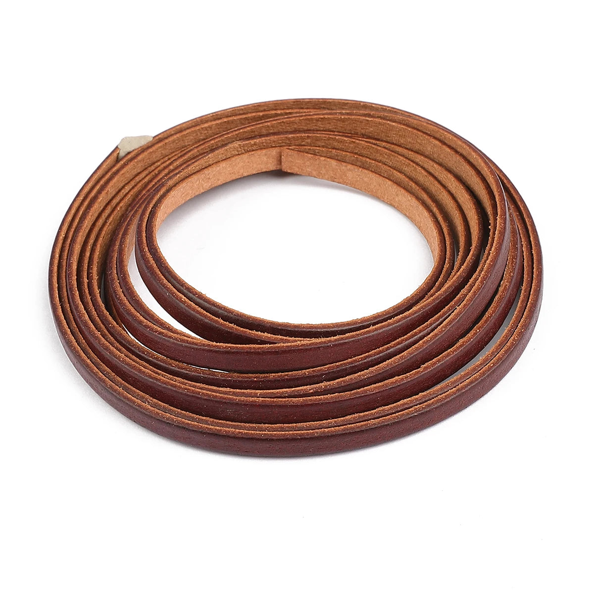 Roll of brown faux leather cords used for DIY jewelry making