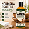 Bottle of IFUBO Wood Tableware Maintenance Oil with wooden utensils and bowls