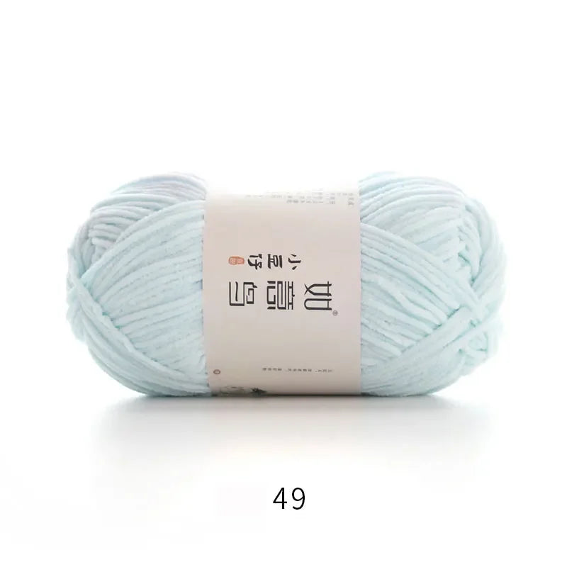 Soft Chenille Yarn for Knitting & Crochet - 50g Ball