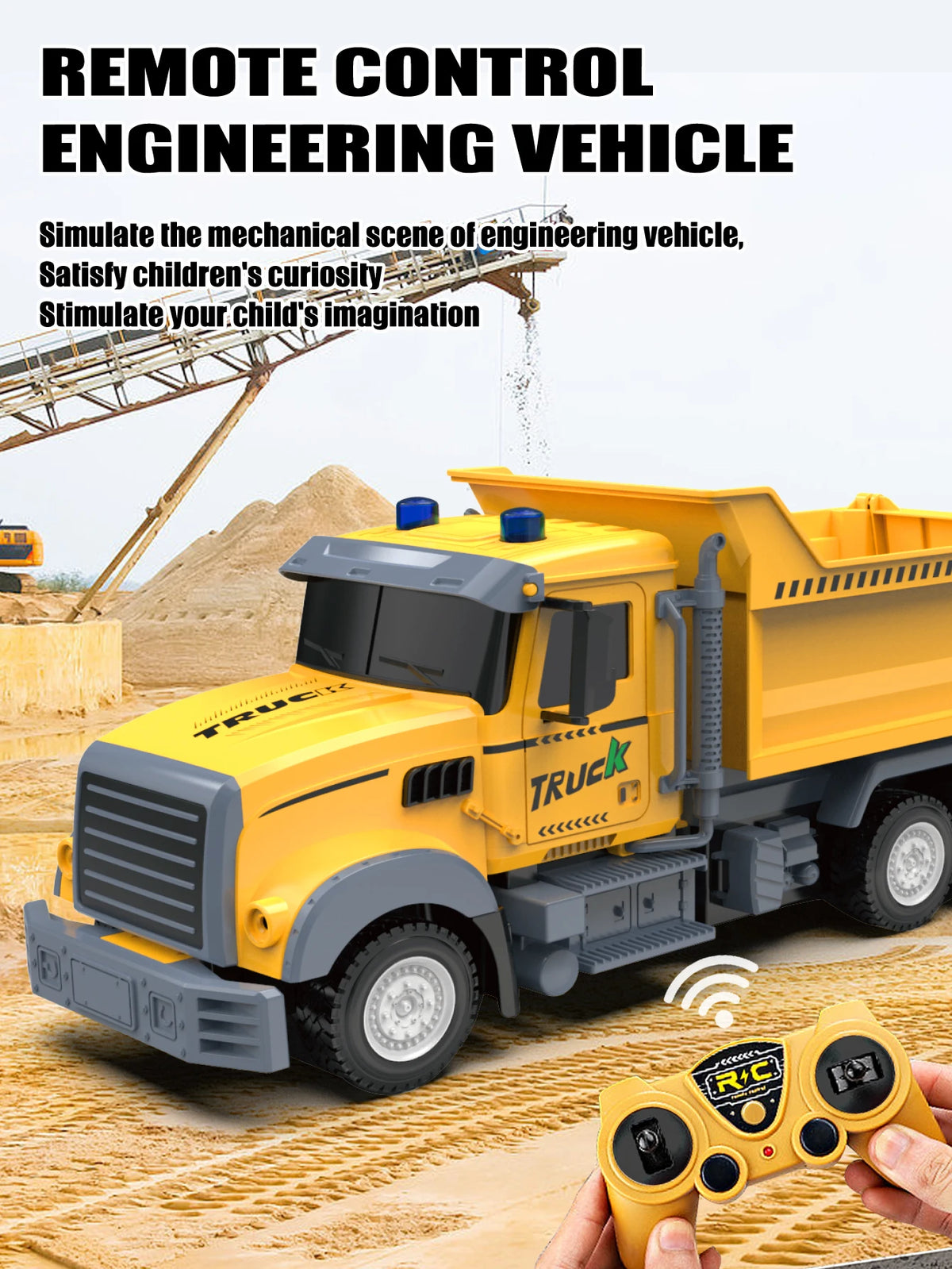 2.4G Remote Control Dump Truck with Lights and Sounds