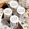A set of decorative masking tape featuring coffee and bakery themes, including various food illustrations.
