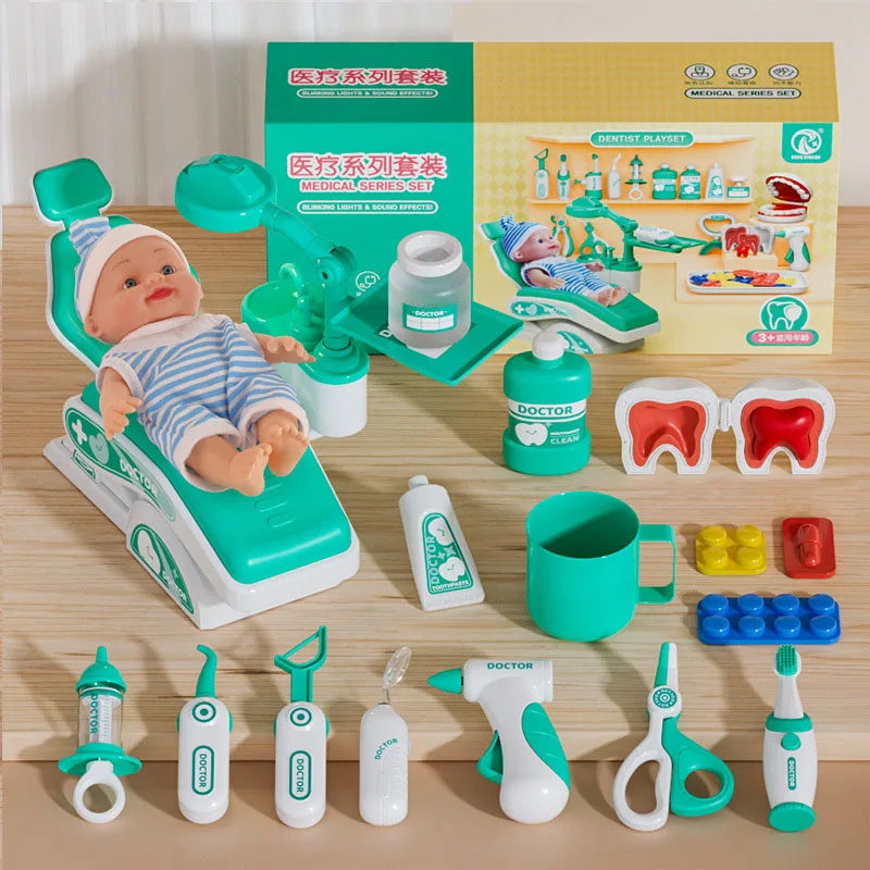 Kids Doctor Pretend Play Medical & Dental Kit