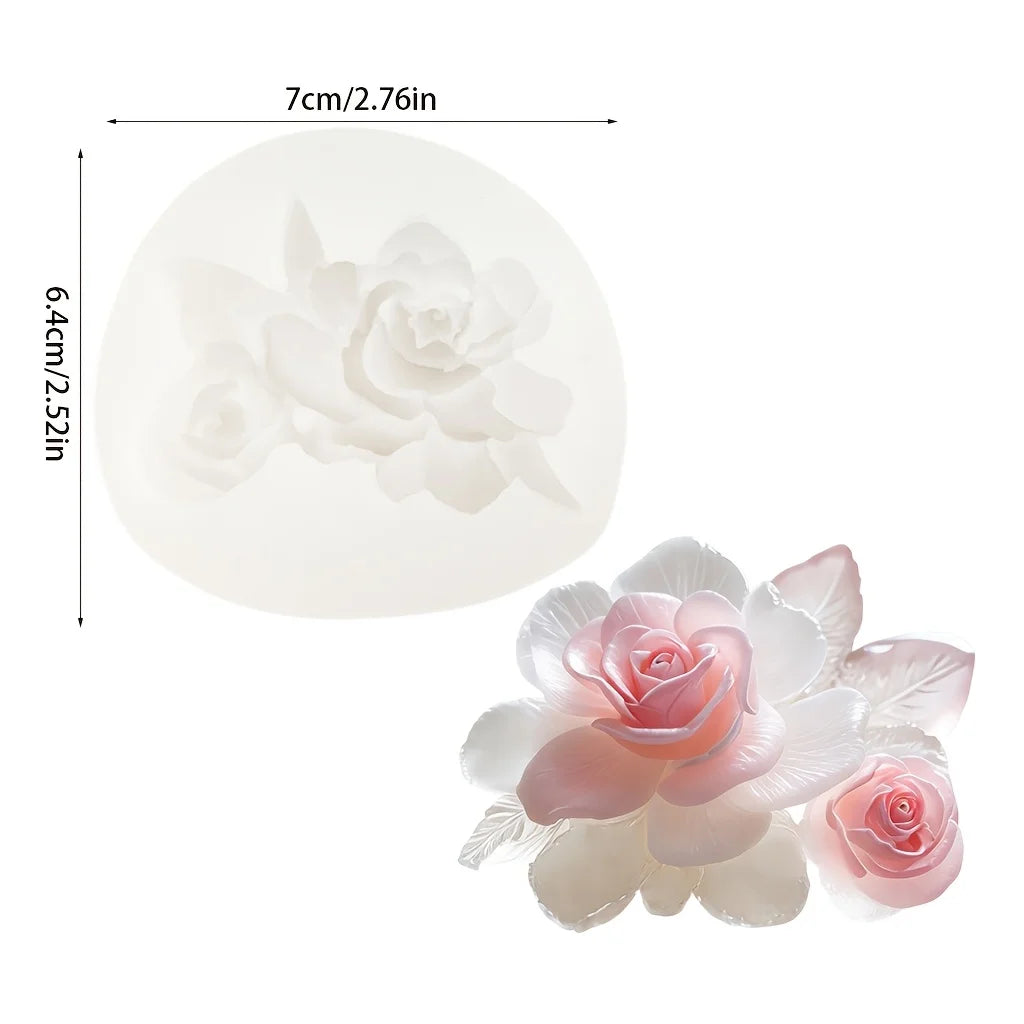 Elegant Rose Silicone Mold for Crafting and Decor