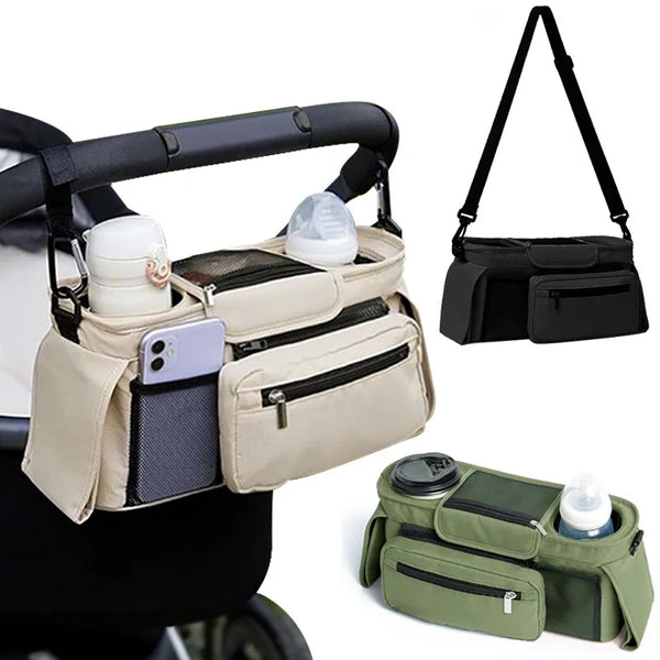 Large Capacity Hanging Stroller Organizer Bag for Diapers & Baby Essentials