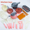 Kids Pretend Play Kitchen Set with Pots and Play Food