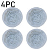 Four silicone molds shaped like peony flowers for baking, chocolate, soap, and craft projects