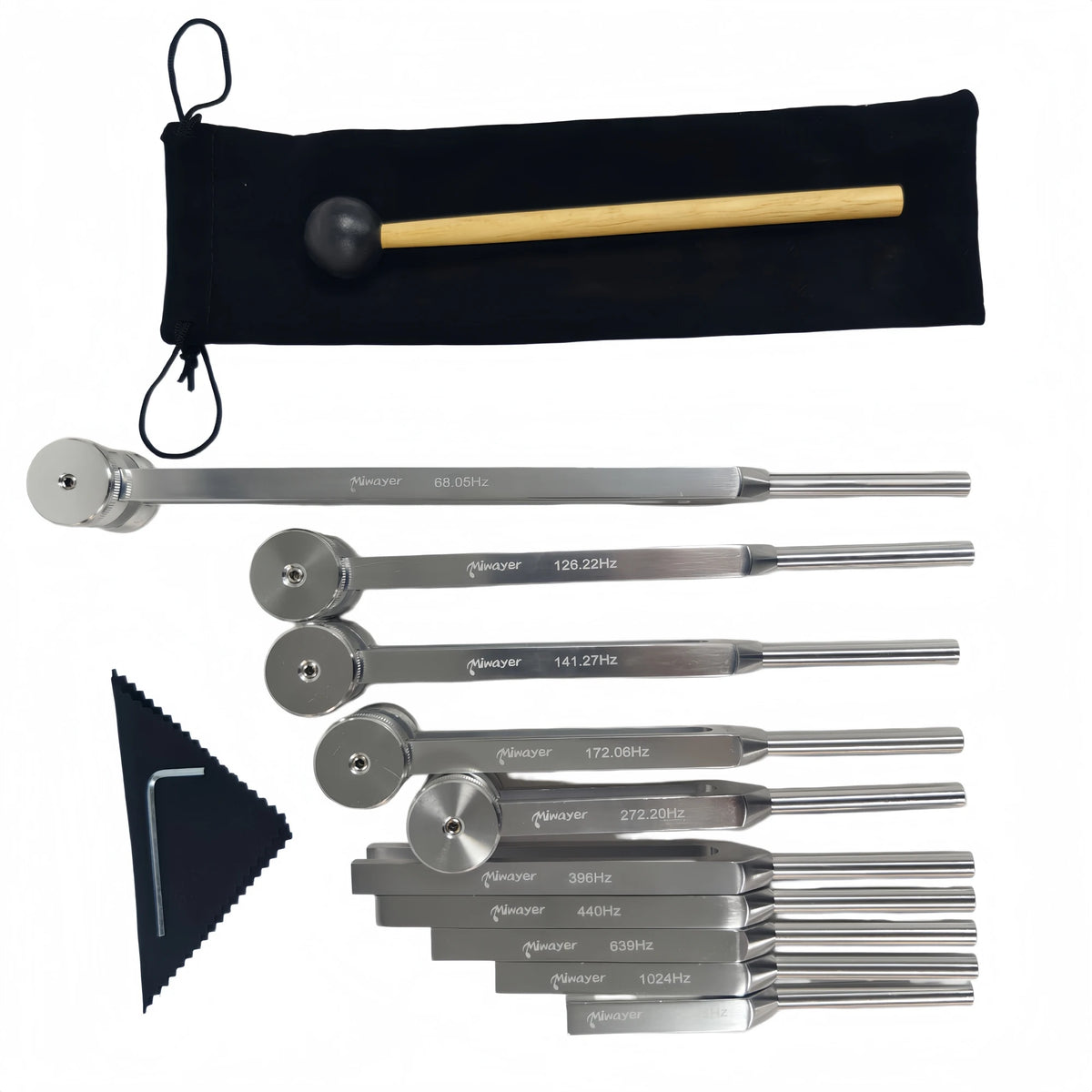 Therapeutic Tuning Fork Set for Sound Healing & Chakra Balancing