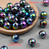 Iridescent Acrylic Round Beads for Jewelry Making (16mm, 20-Pack)