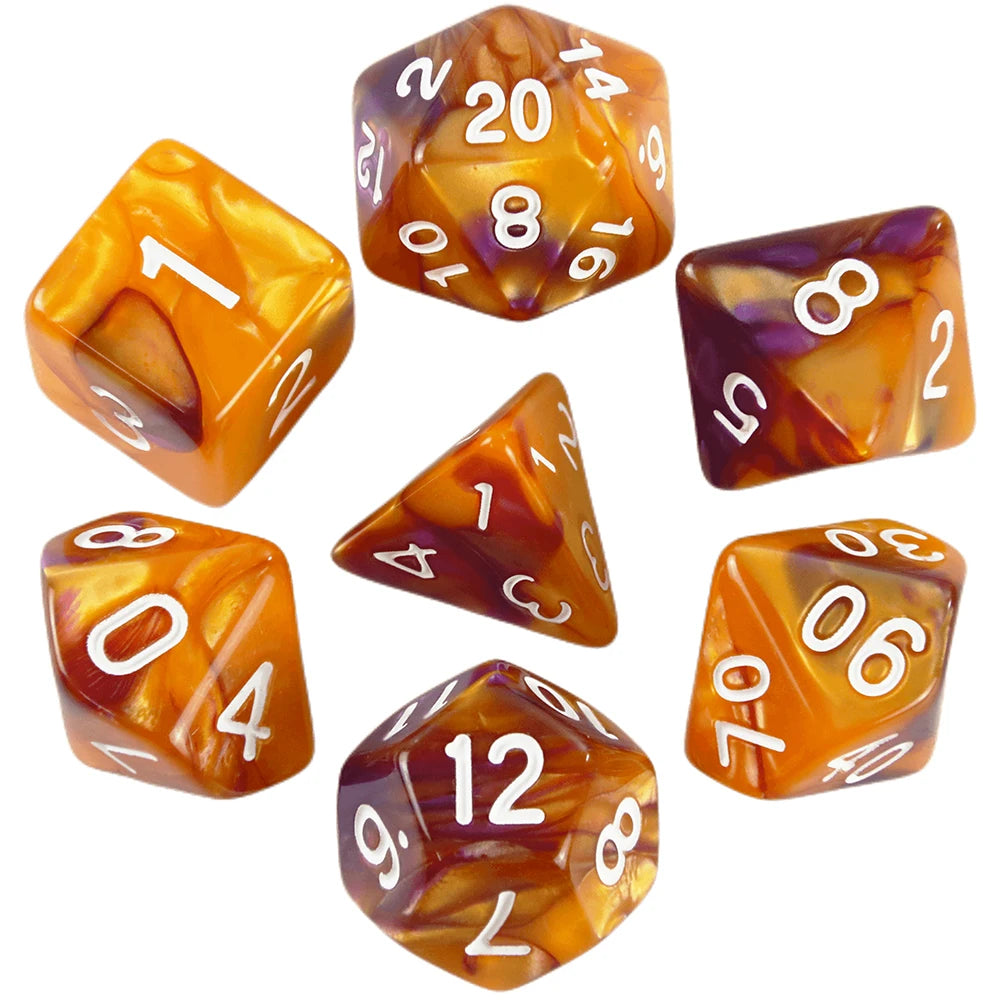 Polyhedral Dice Set (7 Pieces) for Tabletop RPGs