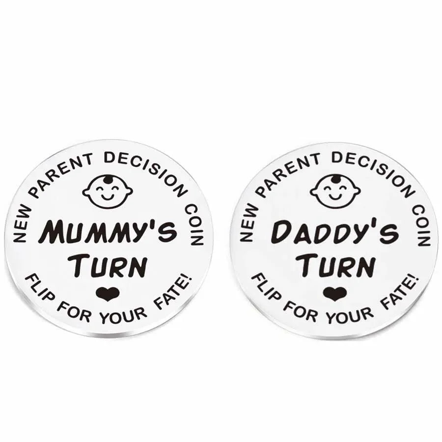 Funny Decision Coin for New Parents – Pregnancy Gift for Expecting Moms & Dads