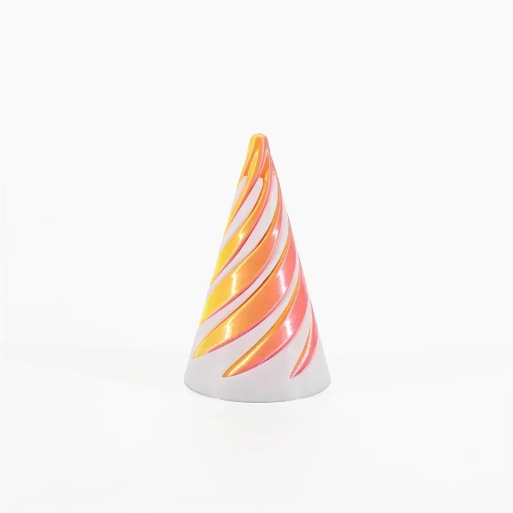 3D Printed Spiral Cone Passthrough Pyramid Sculpture