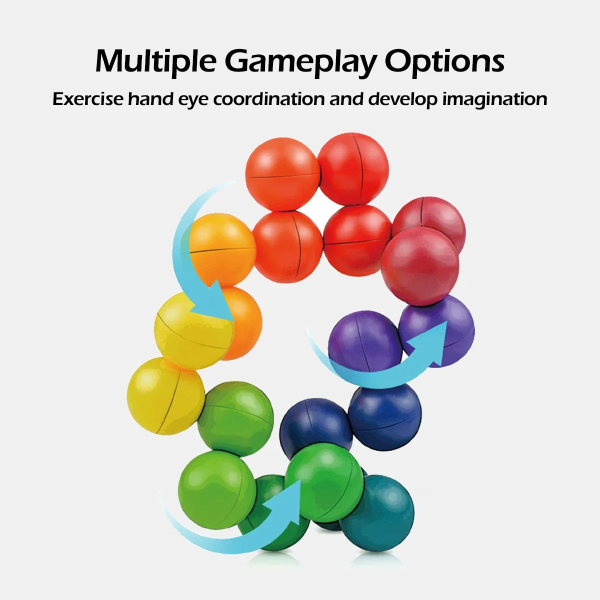 3D Rotating Sensory Fidget Balls for Stress Relief and Focus