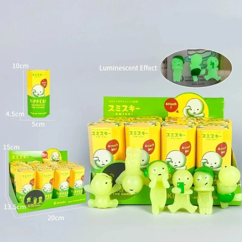 Luminous Mini Figurine Set - Cute Collectible Dolls for Home Decor
