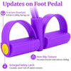 Purple foot pedal resistance band with fracture-resistant design and non-slip texture for safe workouts