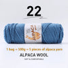 Luxurious Alpaca Wool Blend Yarn — 500g Thick Knitting Yarn