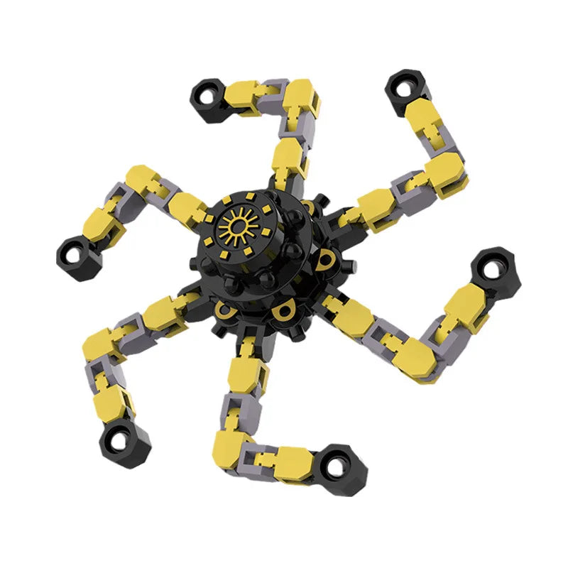 Deformable Metal Fidget Spinner Robot Toy