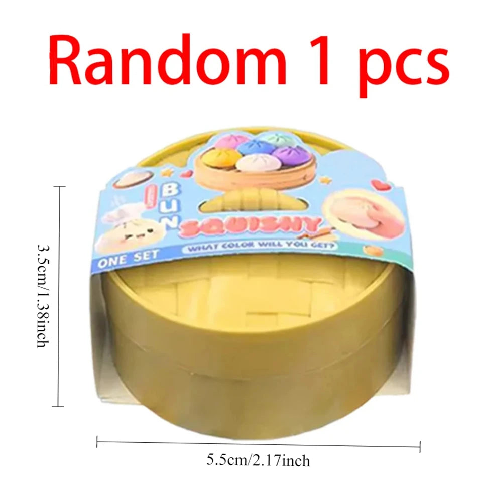 Squishy Dumpling Stress Relief Toy – Cute Squeeze Fidget for Anxiety & Fun